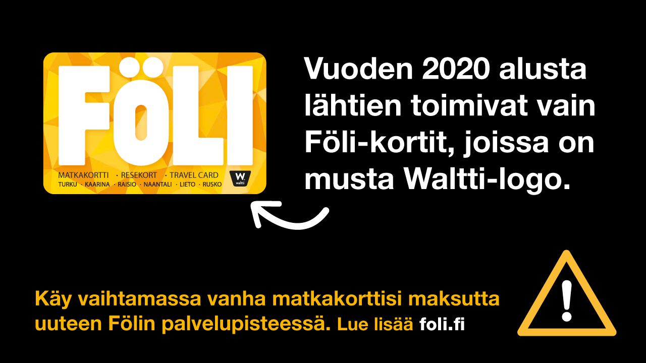 Infoa Fölin matkakorttien vaihtamisesta.